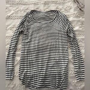 American Eagle Striped Jegging T - Black & White